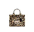 Load image into Gallery viewer, Coach Women's Cargo Tote Bag 20 With Leopard Print Silver/Black