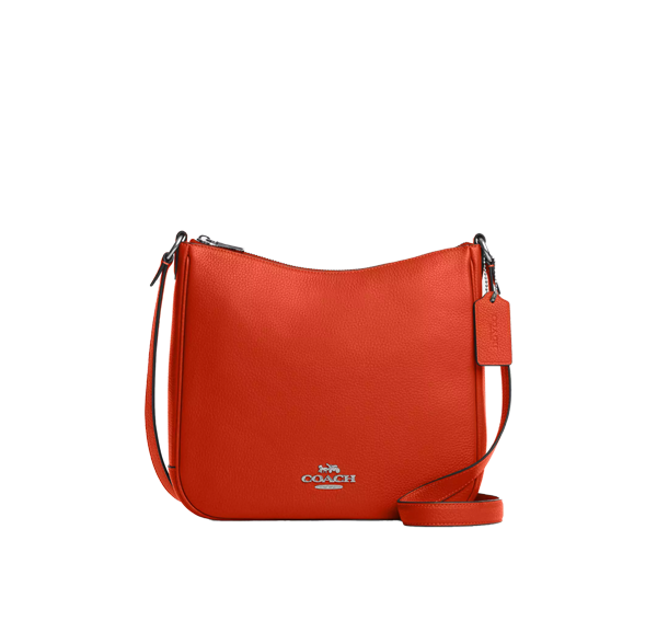 Coach Women's Ellie File Bag Silver/Deep Orange – SnapNest