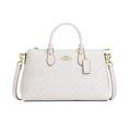 Load image into Gallery viewer, Coach Women's Georgia Satchel Bag In Signature Canvas Gold/White/Chalk