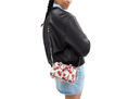 Load image into Gallery viewer, Coach Women's Mini Rowan Crossbody Bag With Cherry Print Silver/Chalk Multi
