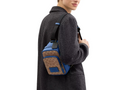 Load image into Gallery viewer, Coach Unisex Racer Sling Pack In Colorblock Signature Canvas Qb/Tan/Pacific Bright Mineral
