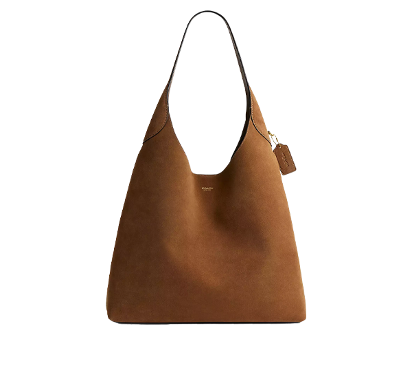 Coach Women's Brooklyn Shoulder Bag 39 Suede/Brass/Cedar