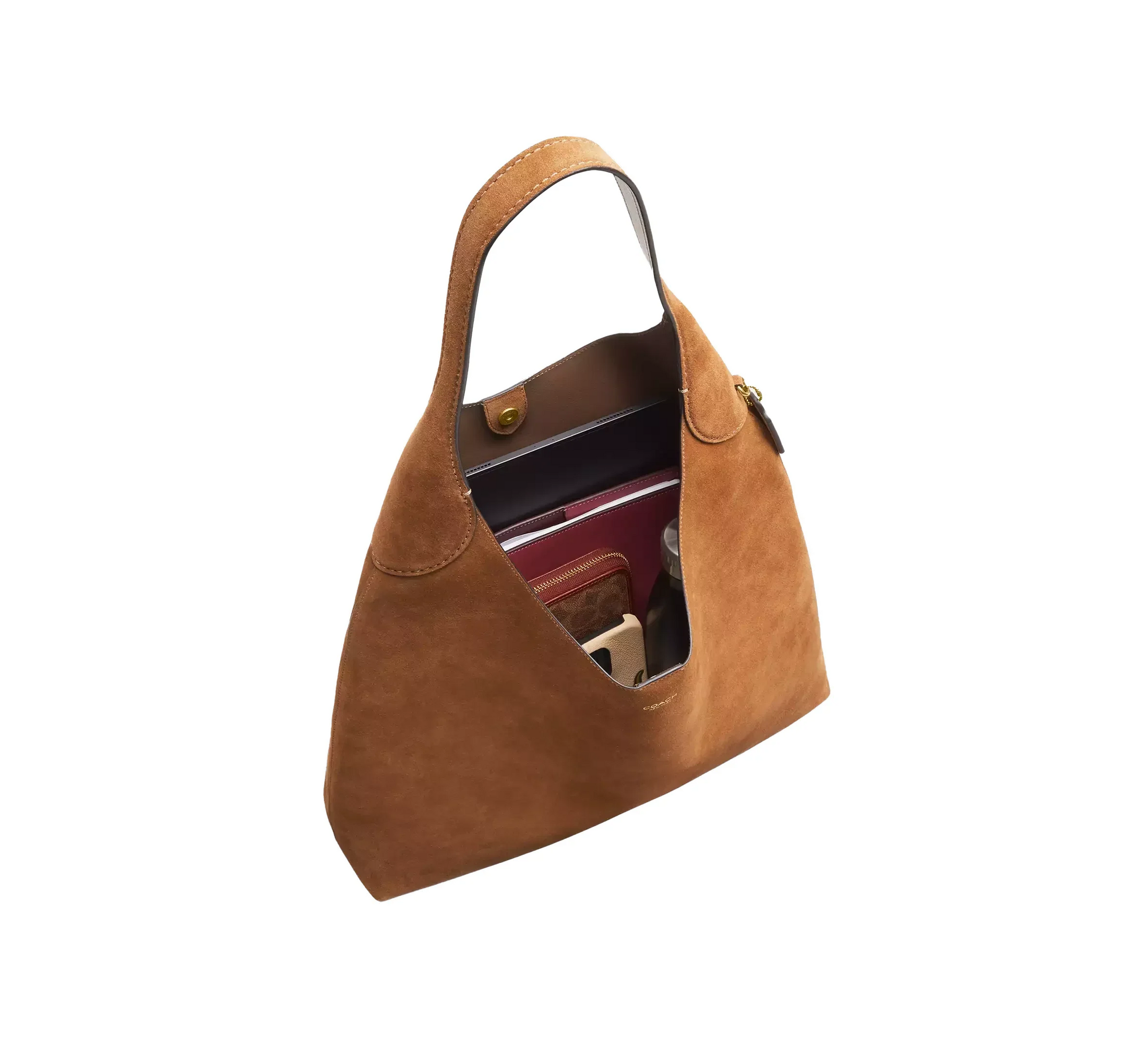 Coach Women's Brooklyn Shoulder Bag 39 Suede/Brass/Cedar