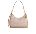 Load image into Gallery viewer, Coach Women's Teri Hobo Bag In Blocked Signature Canvas Gold/Sand/Tan
