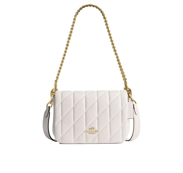 Coach Women's Quinn Bag With Quilting Gold/Chalk