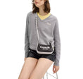 Load image into Gallery viewer, Coach Women's Teri Mini Crossbody Bag In Signature Canvas With Coach Graphic Silver/Walnut/Chalk
