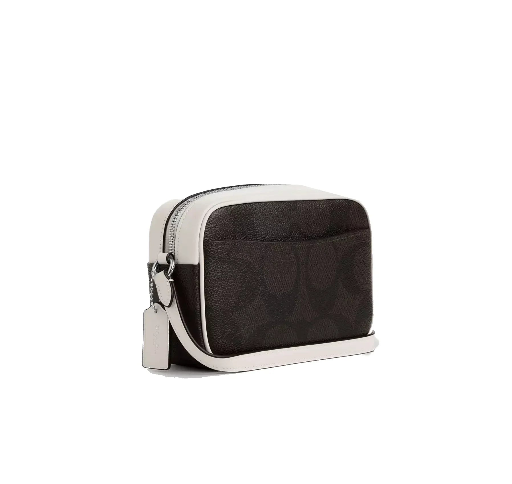 Coach Women's Mini Jamie Camera Bag In Signature Canvas With Coach Print Silver/Walnut/Chalk