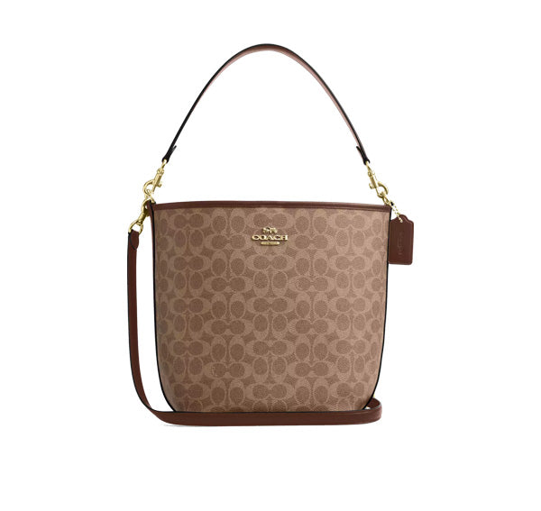 Coach Women's City Large Bucket Bag In Signature Canvas Gold/Tan/Brown