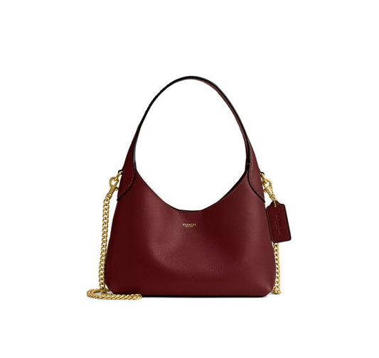 Coach Women's Brooklyn Shoulder Bag 23 Brass/Dark Ruby
