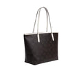 Load image into Gallery viewer, Coach Women's City Tote Bag With Coach Graphic Silver/Walnut/Chalk
