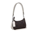 Load image into Gallery viewer, Coach Women's Teri Mini Crossbody Bag In Signature Canvas With Coach Graphic Silver/Walnut/Chalk
